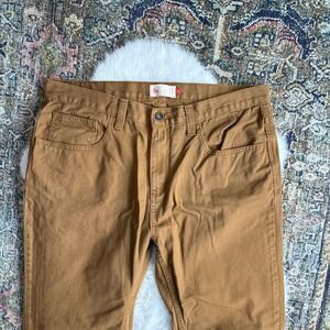 Freeworld Mens Night Train Regular Fit Brown Pants Size 36 Tobacco Chino Skate